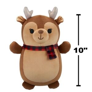 Darla The Brown 10” Reindeer, Hug Mee’s by Squishmallow